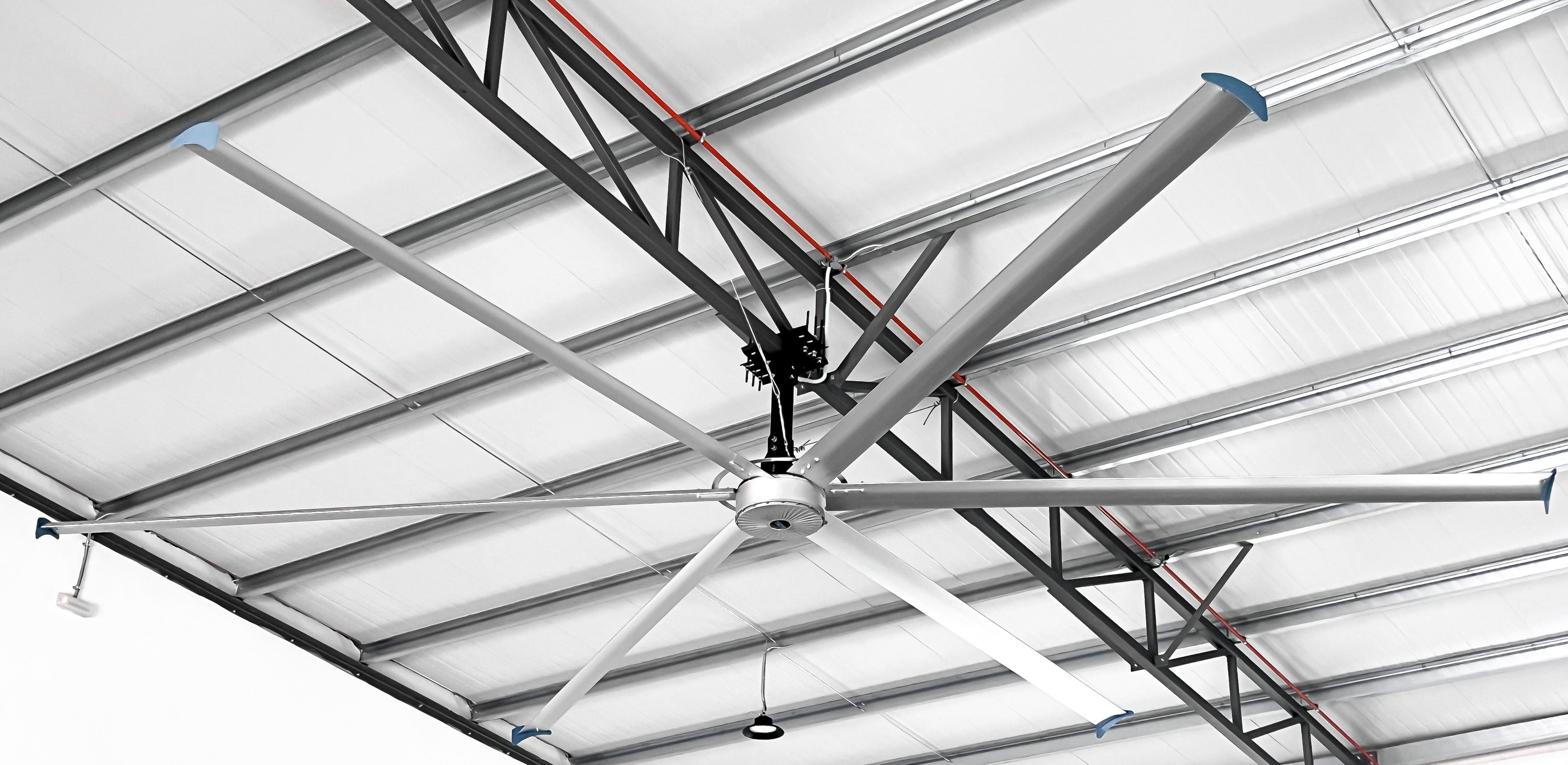 AIRON HVLS industrial fan installed in a large space