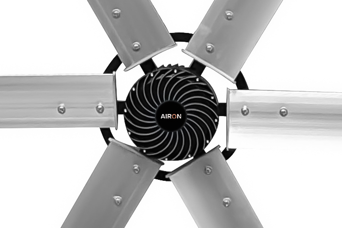 AIRON permanent-magnet PMSM motor close-up